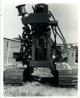 USA Simco Track Drill Rig? Machine Old Photo 1960's #1