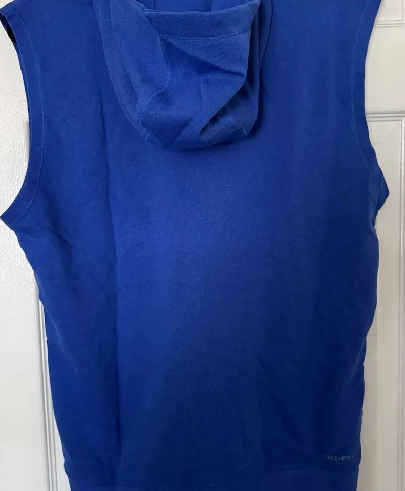 Jordan Para Hombres Pequeño Dri-FIT Polar Sin Mangas Sudadera con Capucha Entrenamiento Top Royal DQ7946-449 Foto 4 de 4