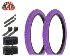 ALTALINE Bicycle 20" x 1.95" Purple X-PERFORM (2) TIRES, TUBES, STRIPS & LEVERs