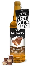 Syruvia Peanut Butter Cup Syrup 25.4 fl oz, Kosher, Perfect for Coffee & More