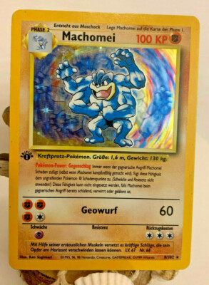 Pokemon Karte Machomei Machamp Holo 1st Edition Base Set Near Mint