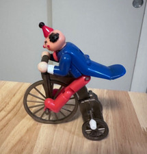 Vintage Clown on Bike Wind Up Toy Plastic