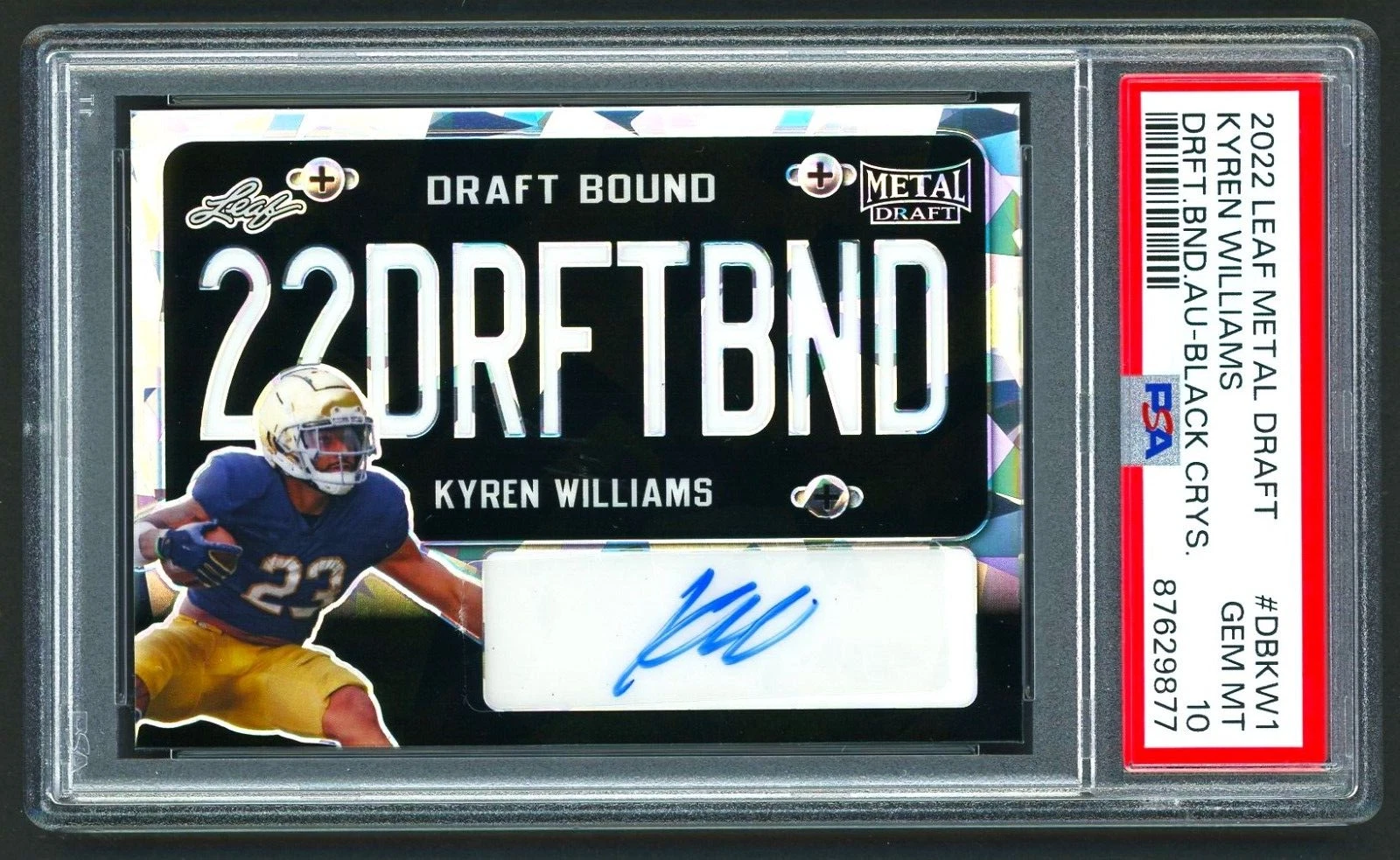 Kyren Williams Leaf Metal Draft Draft Bound Autographs #DBKW1 Black Crystal