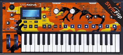 Novation MiniNova Synthesizer | Orange Camo | Protective Decal | StyleFlip Skins