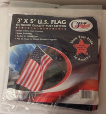 3' x 5' U.S. American Flag with Brass Grommets Made in the USA by Olympus