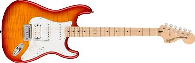 Squier Affinity Series Stratocaster FMT Electric Guitar  Sienna Sunburst  Maple