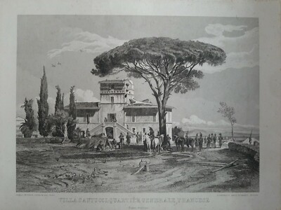 Werner Amici Francia Villa Santucci Roma Bujani Aquaforte Bulino 1858
