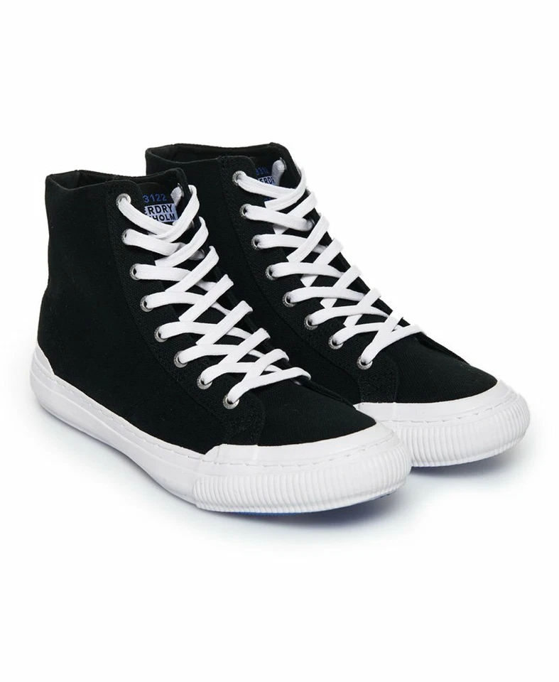 NIB - SUPERDRY Women's PACIFIC HIGH TOP TRAINERS Black - 6 - Image 2 of 4