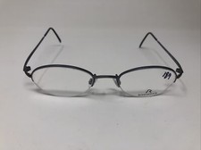 RODENSTOCK EYEGLASSES FRAME R 4303 G 46-19  35 BLUE METAL HALF RIM ITALY 1106