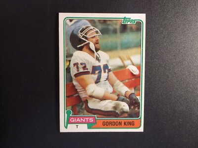 1981 Topps Football Gordon King Card # 14