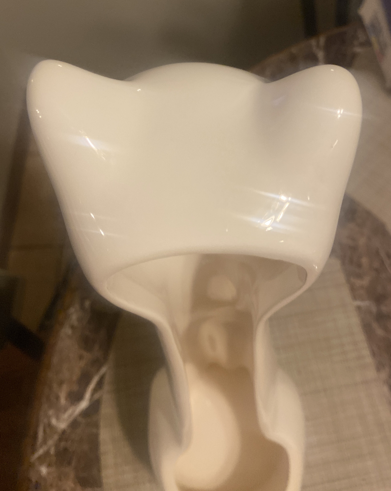 Vintage Allure 1997 White Cat Toilet Brush Holder Planter 18" Tall