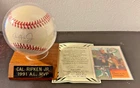 Cal Ripken Junior Autographed Baseball + COA + Limited Edition Card