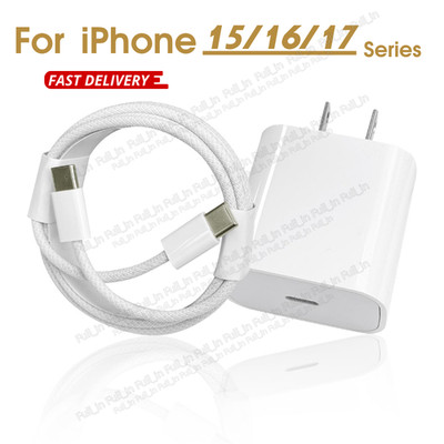 20W USB-C Wall Charger for AirPods 4 Gen/Pro 2 2nd/iPhone 15/16/17 Type-C Cord