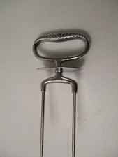 Mason Carve-Rite Vintage Meat Carving Fork Dual Prong Meat Holder Chrome