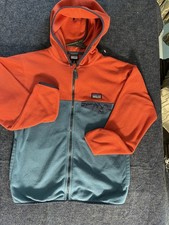 Patagonia Kids Medium 10 Fleece Jacket Hoodie Red Blue Full Zip Outdoor