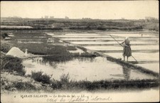 Ak Les Sables dOlonne Vendée, Salzfelder, Sa...