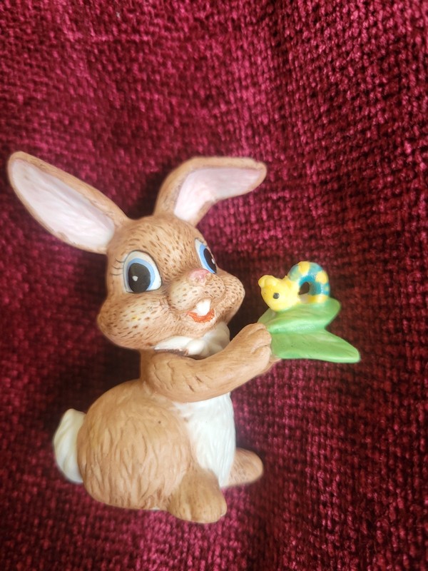 Vintage Napco Lefton Japan Enesco Happy Easter Bunny Rabbit Figurine Kitschy