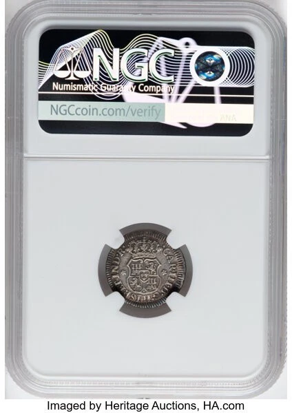 Mexico 1/2 Real Pillar Mo 1771 F, NGC AU Details, Env. Dam. Charles III. KM# 68 - Image 4 of 4