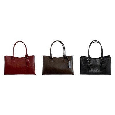 PU Leather Top Handle Work Bag Large Capacity For Travel Work Commute Essential