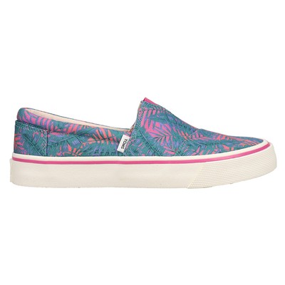 TOMS Alpargata Fenix Palms Slip On  Womens Blue, Green, Pink Sneakers Casual Sho