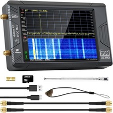 4-Inch TinySA Ultra Spectrum Analyzer V0.4.5.1,100kHz-5.3GHz Handheld Frequen...