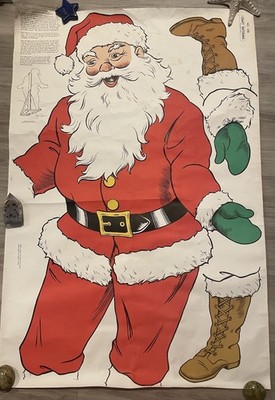 Vintage Life-Size Santa Claus Craft Pattern Set Of 2 Neely Hall #1281 & #1282