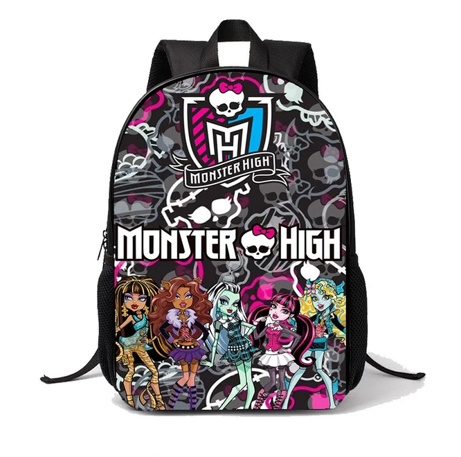 Custom Monster High Backpack Kids black Backpack Gift
