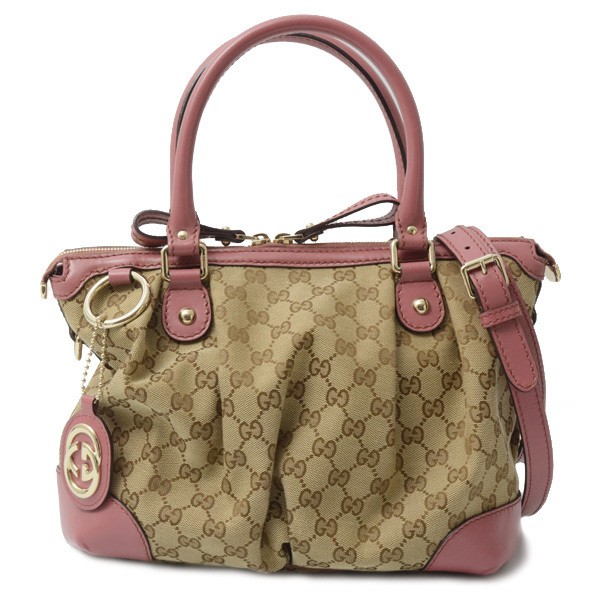 GUCCI GG Canvas Tote Bag 2-Way Shoulder Handbag 247902 501324