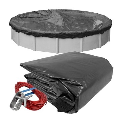 Pool Cover 18 ft Above Ground Charcoal Winter Ultimate 5118-4 Robelle Pools Size