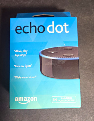 Amazon Echo Dot (2nd Gen) Smart Speaker w/ Alexa, Bluetooth Wi-Fi-New Sealed
