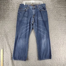 American Rag Jeans Mens 36x30 Blue Low Rise Douglas Fit Boot *GUC*