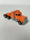 Hot Wheels - Vintage 1981 Peterbilt Semi Truck Cab Only - Orange Die Cast 1:64