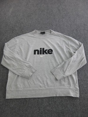 Nike Sweatshirt Mens XL Gray Fleece Crewneck Pullover Logo Swoosh CU5034-050