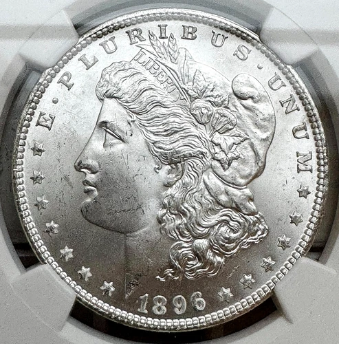 US 1896 P Morgan Silver Dollar NGC MS 65 Littleton Select Silver $1.00
