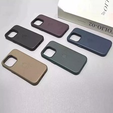 For iPhone 15 Leather Case with MagSafe Leather MagSafe Case Cover
