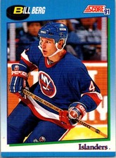 1991-92 Score Bill Berg Rookie New York Islanders #541