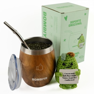 Mate Argentino Emotionale Stand-Edition mattes Set mit matter Tasse matter Gl...