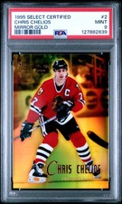 1995 SELECT CERTIFIED MIRROR GOLD #2 CHRIS CHELIOS PSA 9