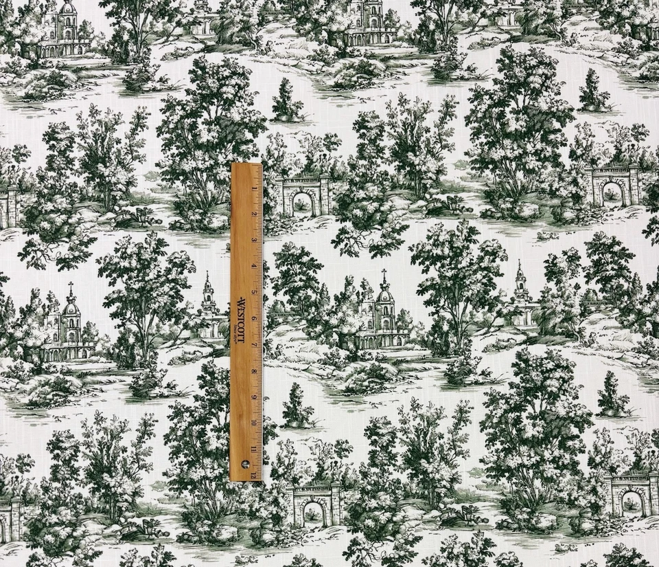 COLE & SONS VILLANDRY TOILE CHARCOAL GRAY FRENCH COTTON FABRIC BY YARD 54"W - Image 3 of 4