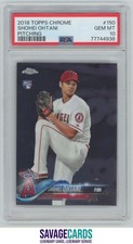 2018 Topps Chrome Pitching Shohei Ohtani RC PSA 10 #150 Los Angeles Angels