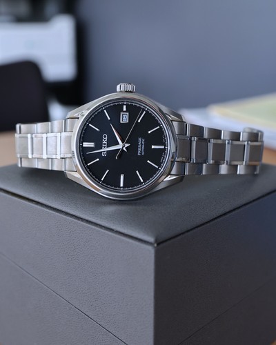 Seiko Presage Men's Black Watch - SARX057