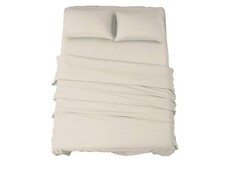 4-Piece Twin XL Sheet Set Hotel Luxury Extra Soft Deep Pockets Cream