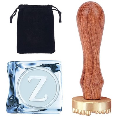 Letter Z Ice Stamp Initials Ice Cube Stamp 1.2inch with Removable Brass Head ...