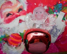 Christmas ornament JINGLE BUDDIES Acrylic ANGEL Jingle Bell NEW