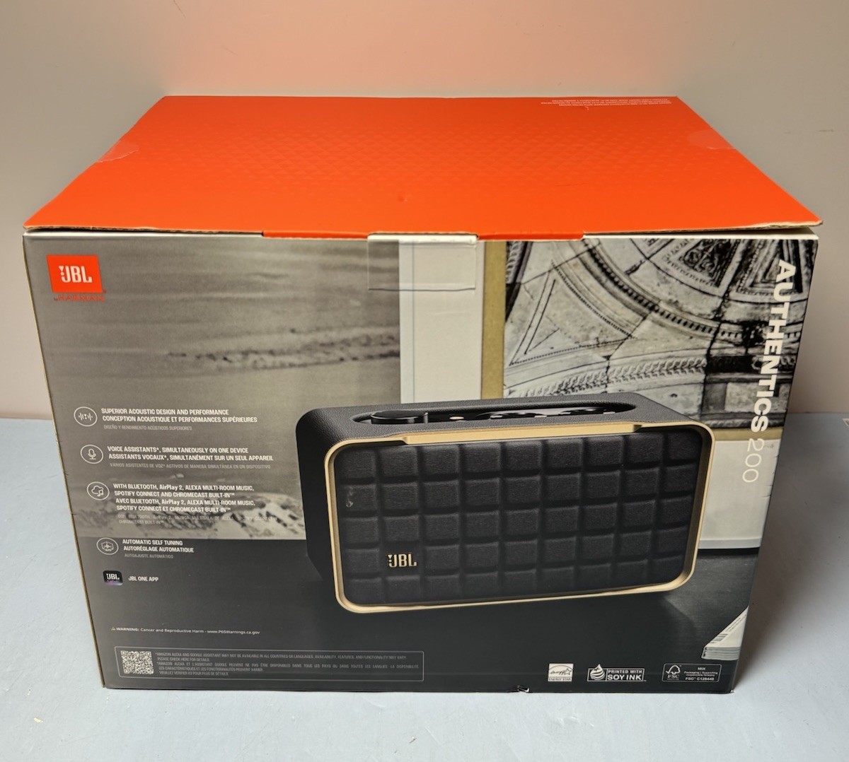 JBL Authentics 200 Smart Home Bluetooth Speaker (Black) for sale