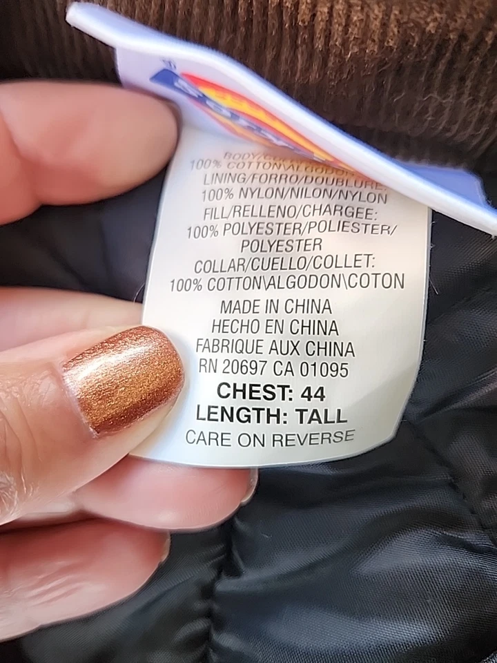 Mono de pato aislado Dickies genuino con cremallera de algodón para hombre 44 alto tostado RN20697 Foto 3 de 4