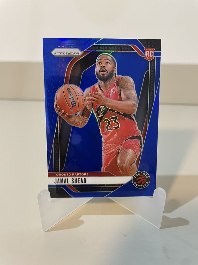 JAMAL SHEAD 2024-25 PANINI PRIZM #241 ROOKIE BLUE PRIZM RAPTORS RC /199