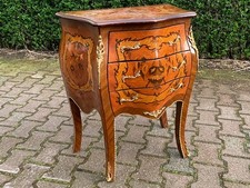 Chest nightstand Louis XVI Mahogany Commode Cabinet Bronze Inlay French Style