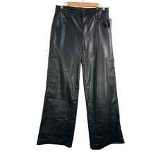 Kut From Kloth Jodi High Rise Fab Ab Wide Leg Faux Leather Pants Black Size 8