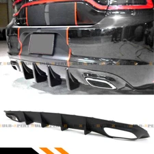 For 15-2023 Dodge Charger SXT SE Matte Black Shark Fin Rear Bumper Diffuser Lip